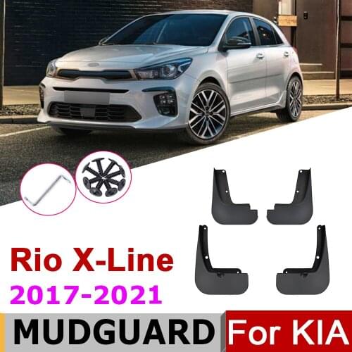 Car Mudflaps For KIA Rio X-Line KX Cross 2020-2017 Mud Flaps Splash Guards Mudguards Mud Flap Front Rear Fender Protector