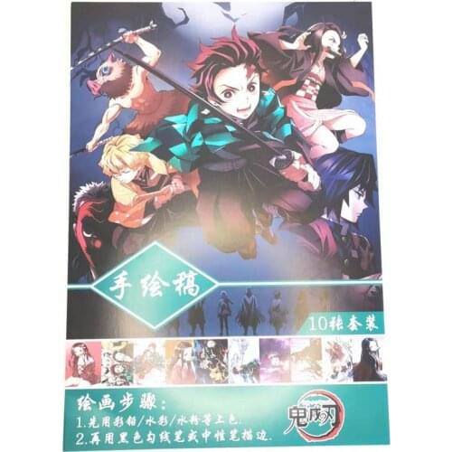 Demon Slayer Kimetsu no Yaiba Anime Coloring Book For Children Adult Relieve Stress Kill Time Painting Drawing antistress
