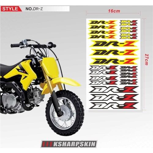 Motorcycle Tail Box Stickers Beak Fender Decal Shock Absorber Decals Reflective Waterproof Sticker For SUZUKI DR-Z DR Z dr-z drz