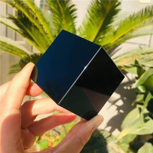 Black obsidian square cube black obsidian cube healing crystal dispel negative energy gemstone cube Natural mineral