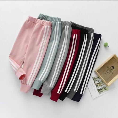 2-6Yrs girls pants fall casual side stripe sports kids pants for girls trousers clothes toddler baby leggings children pants