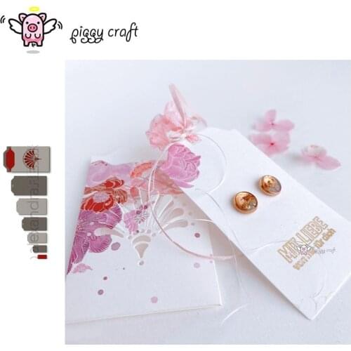 Piggy Craft metal cutting dies cut die mold Tag label card box Scrapbook paper craft knife mould blade punch stencils dies