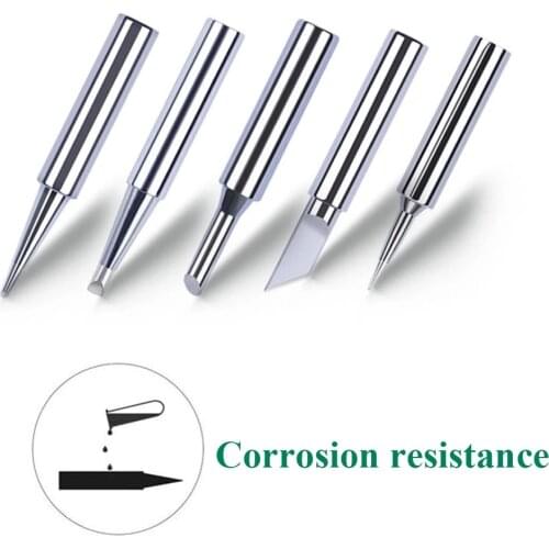 5 Pcs I+B+K+2.4D+3C 900M Soldering Iron Head Set Inside Hot Bare Copper Electric Soldering Iron TipsSoldering Iron Pure Copper