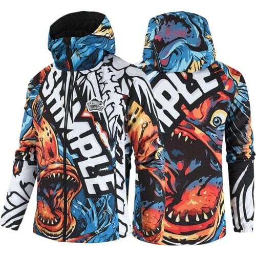 New 2021 Winter Windbreaker Mens Long Sleeve Fishing Jacket Clothing Waterproof Breathable Fishing Hoodies Thick Warm Ski Coat