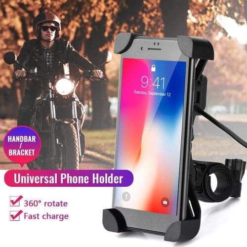 New Universal Dual USB Motorcycle Bicycle Charger Phone Socket Moto Motocross Bike Handlebar Holder Charger Power Adapter Outlet
