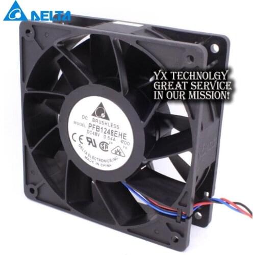 Original new 48V 0.54A PFB1248EHE-ROO 12038 120mm cooling fan drive stall alarm for Delta 120*120*38mm