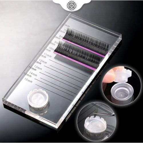 2 In 1 False Eyelashes Stand Pad Lashes Holder Acrylic False Eyelashes Stand with Tick Mark Pallet Lashes Accessories Lash Tools