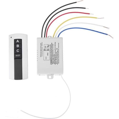 3 Ways 220V 3 Channel Wireless Digital Remote Control Switch for Lamp Light