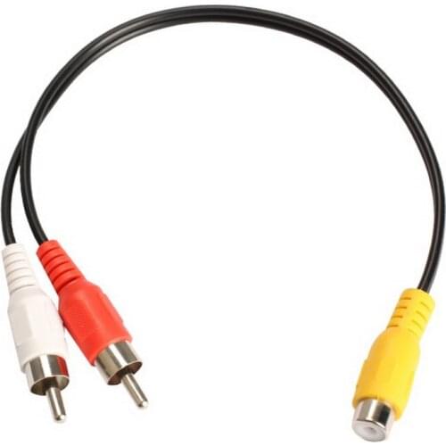 Colorful RCA Jack Femaleto 2 RCA Male Plug Y Splitter Audio Video AV Adapter Cable