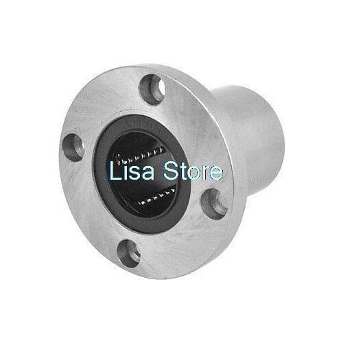 Silver Tone LMF30UU 30mm x 45mm x 64mm Round Base Flange Linear Motion Bearing