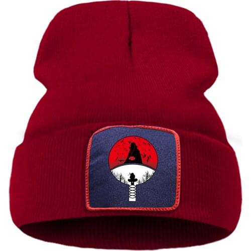 NRT Hat Japan Anime Personality Print Women Knitted Hat Outdoor Casual Men Winter Hats Keep Warm Fashion Beanie For Teens