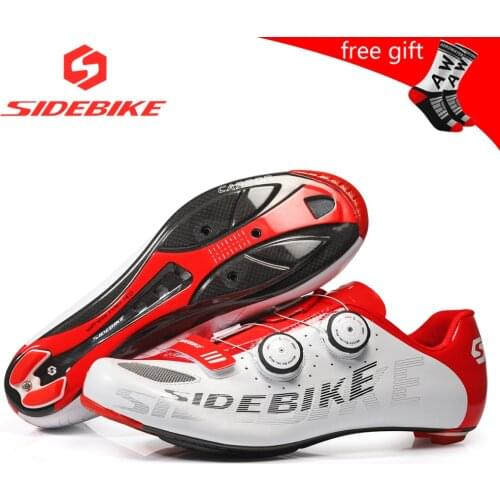 Sidebike Road Cycling Shoes Men Racing Carbon Shoes Road Bike Ultralight Self-Locking Bicycle Sneakers Breathable Professional