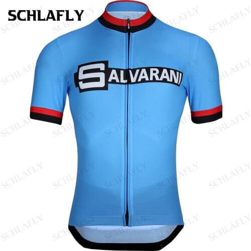 BLUE RETRO Cycling jerseys black white summer funny short sleeve bike wear jersey road jersey cycling clothing schlafly