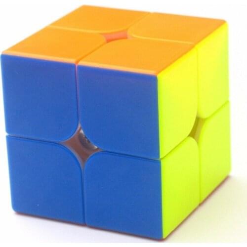 QiYi WuXia 2x2x2 Speed Magic Cube Classic Twist Puzzle Fancy Toy Multi-Color Stickerless Safe ABS Ultra-Smooth Professional Gift