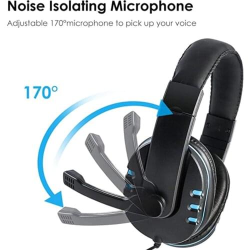 Universal Gaming Headset 3.5mm Wired Headphone Deep Bass Gamer Over-Ear Earphone for Computer Tablets Smartphone