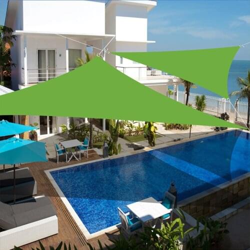 5X5X5M 4200D Waterproof Regular Triangle Shade Sail Garden Terrace Canopy Swimming Camping Yard Sail Awning Garden Parasol