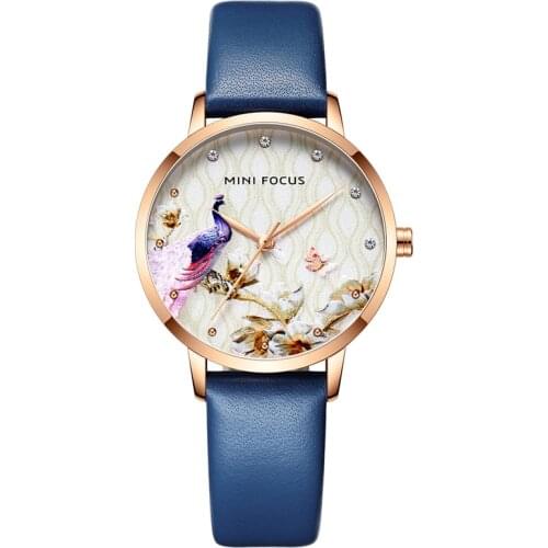 Dropshipping Women Romantic Starry Sky Wrist Watch Leather Rhinestone Designer Ladies Clock