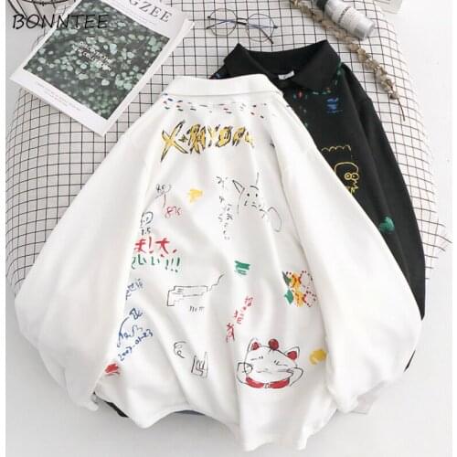 Hoodies Women New Harajuku Printed Trendy Spring Sweet White High Street Girls Hoodie Clothes Korean Chic Womens Funny Tops 2020