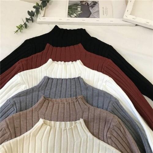 Korean Style Chic Slim Lazy Autumn Winter Long Sleeve Sweater Soft Vintage Sweater Pullovers Women Female Winter Basic Jumper