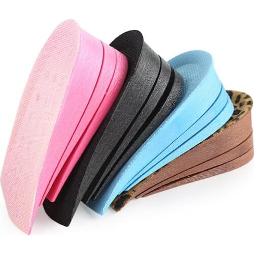 1Pair 2-4cm Shoe Insoles Breathable Half Insole Heighten Heel Insert Sports Shoes Pads Cushion Unisex Height Increase Insoles
