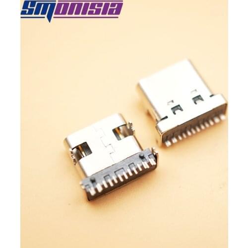 Smonisia 100pcs USB 3.1 Female Socket 4 Pins SMT TYPE-C 90 Degree 16 P Plated Connector