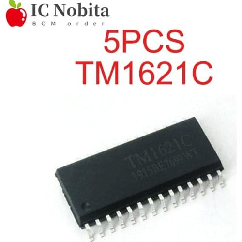 5PCS TM1621C TM1621 SMD SOP28 LED Digital Tube Driver Chip New Original