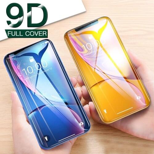 9D Cover Screen Protector Film for iPhone X XR XS Max 11 Pro Toughed Tempered Glass on the for iPhone 7 8 6 6S Plus Phone Glass