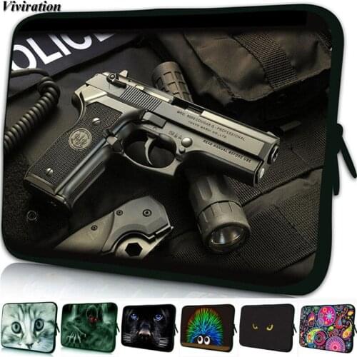 17 Inch Computer Laptop Cover For Macbook Lenovo Dell Vogue 2020 Casual Mens Cool Gun Prints Notebook PC 17.3/ 16.8 Neoprene Bag