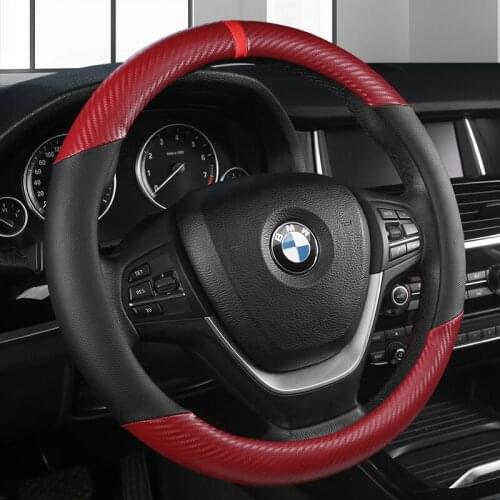 Black Leather Suede Car Steering Wheel Cover for Volkswagen Golf 6 Mk6 VW Polo Sagitar Bora Santana Jetta MK5