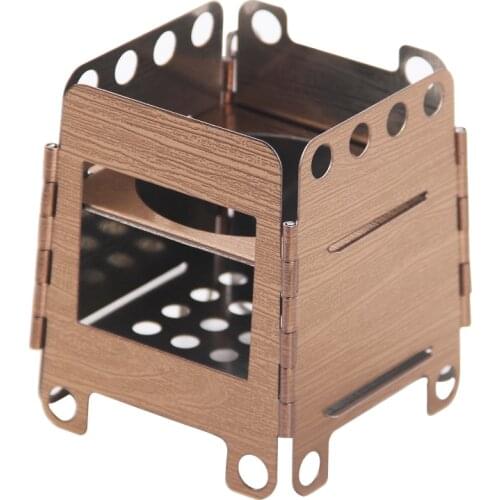 Tiartisan Stainless steel Wood Stove Portable Outdoor Camping Stove Folding Wood Stove Backpacking Firewood Burning 2 colors