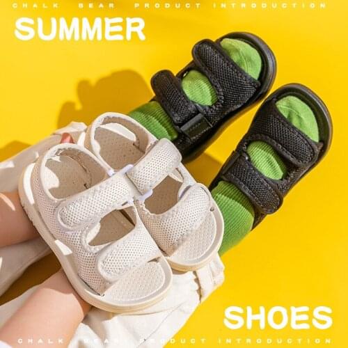 Childrens sandals 2021 summer new style webbing boys and girls non-slip outdoor beach sandals and slippers sandals