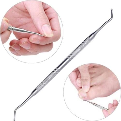 Dual End Nail Toenails Lifter Stainless Steel Hook File Clean Pedicure Tool Foot Care Manicure Tool Durable Double Eended