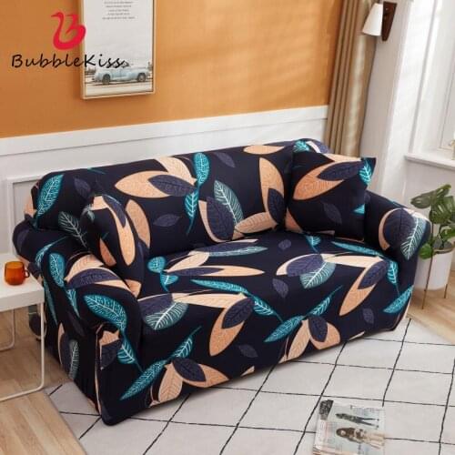 Bubble Kiss Elastic Plain Geometric Milk Silk Sofa Cover Stretch for Living Room Couch Cover Chair Protector 1/2/3/4 Seater