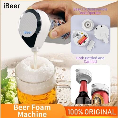 IBeer Portable Beer Cooler 2 in 1 Beer Foam Machine Foamer Maker Use With Special Purpose Beers Cabinet For Bottled and Canned