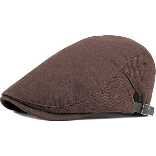 Cotton Spring Summer Fashion Joker Solid Color Newsboy Caps Flat Peaked Cap Men and Women Painter Beret Hats 88