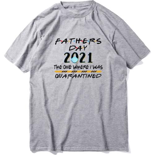 JKLPOLQ Fathers Day 2021 The One Where I was Quarantined Vintage Mens Short Sleeve T-Shirt 100% Cotton Tops EU Size XS-3XL