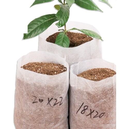 100PCS Seedling Plants Nursery Bags Organic Biodegradable Growing Seed Bags Fabric Eco-friendly Ventilate Growing Planting Bags