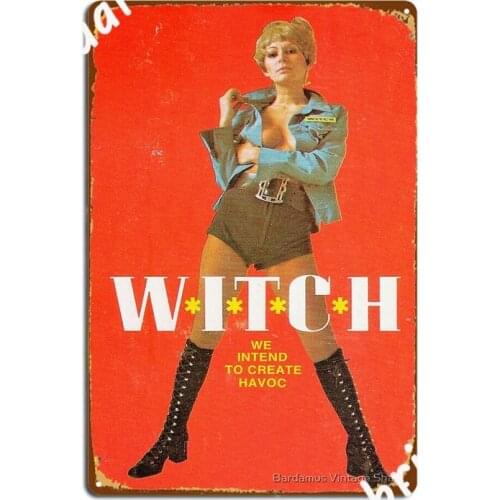 Witch Metal Signs Wall Cave Club Bar Customize Poster Tin sign Posters