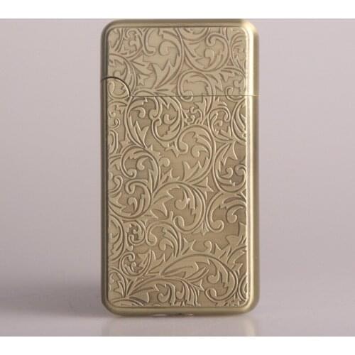 Refillable Inflatable Lighter Round Corners of The Rich Flower Steel Sound Creative Windproof Lighter Smoking Accessories