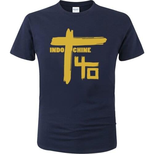 Mens Indochine Pop Rock & New Wave Humor Graphic Mens Basic Short Sleeve Cotton Casual T-Shirt