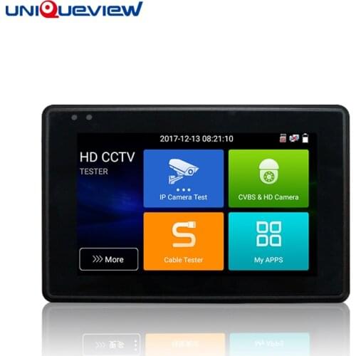 Wrist Design H.265 4K IP 8MP TVI 4MP CVI 5MP AHD Analog 5-in-1 Small CCTV Camera Tester Monitor Support ONVIF,WIFI ,PTZ Control