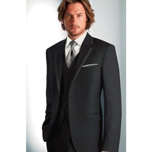 Latest Design Mens Suits Groom Tuxedos Groomsmen Wedding Party Dinner Best Man Suits Blazer (Jacket+Pants+Vest+Tie) NO:1096