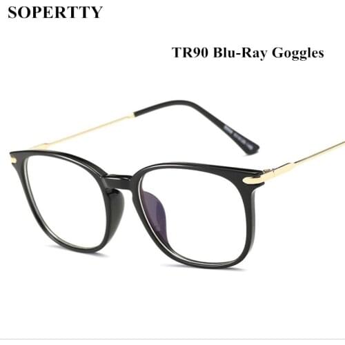 Women Anti-blue Light Radiation Floweral Ultralight TR90 frame Optical Eyeglasses , Game Computer Eye Glasses for Men B5008