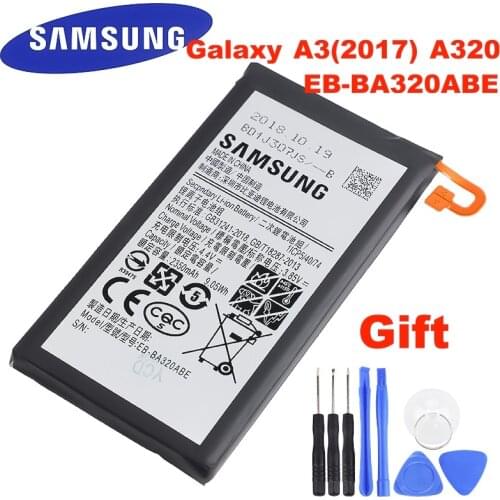 SAMSUNG Original EB-BA320ABE 2350mAh Battery For Samsung Galaxy A3 (2017) A320 SM-A320F A320Y A320FL A320F/DS A320Y/DS + tools