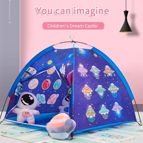Tent House Outdoor Tent House for Toys Kids Cartoon Space Camping Tent Foldable Games for Children Tent House Outdoor Waterproof