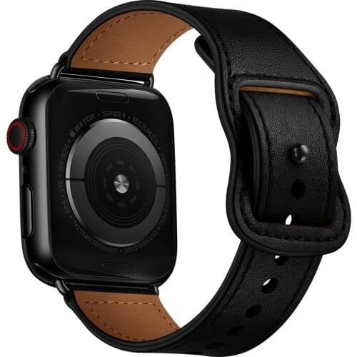 Fashion Luxury Crazy Horse Skin Real Leather Bracelet For Apple Watch Strap 38mm 40mm 42mm 44mm 3 4 5 6 SE Band iWatch Watchband