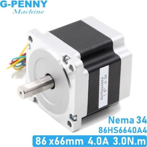 NEMA34 stepper motor 86X66mm 3N.m 4A D14mm stepping motor 428Oz-in Nema 34 for CNC engraving machine and 3D printer