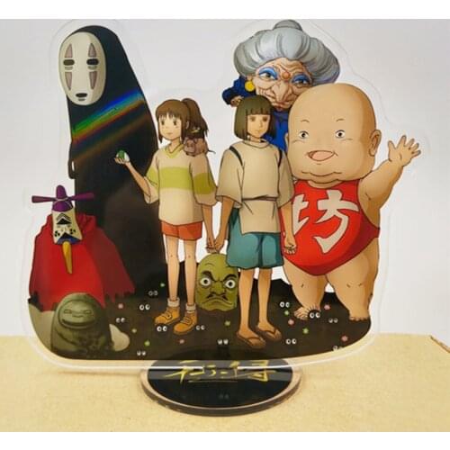 Spirited Away Chihiro Kaonashi No Face Anime Cute Acrylic Stand Figure Desktop Decoration Collection Model Toy Doll Gifts