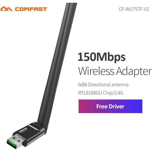 COMFAST Free driver usb wifi wireless PC network card 150Mbps Mini wifi adapter with 6dBi antenna WPS one key encryption