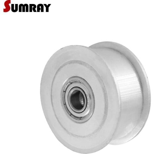 SUMRAY GT2 Belt Pulley 36T NoTeeth Idler Timing Pulley Bore 3/4/5/6mm Thoothed Pulley Fit 6/10mm Belt Width GT2 Timing Belt